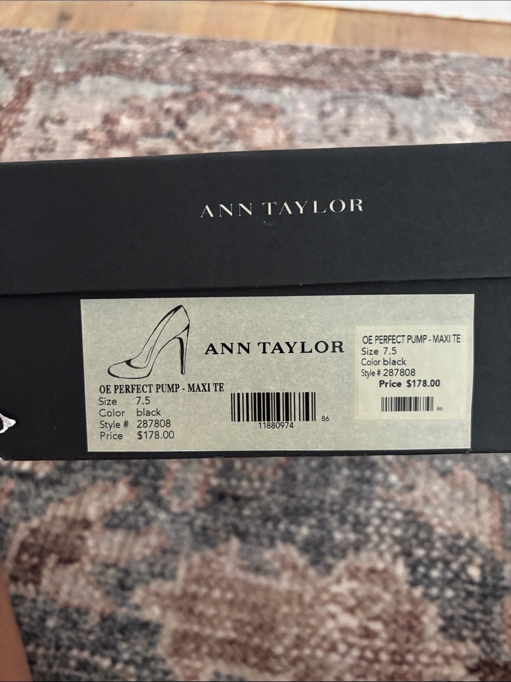 Ann Taylor Black OE Perfect Pump - Maxi Te Classic Heel